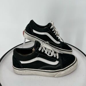 VANS OLD SKOOL SKATE‎ SHOES IN BLACK SUEDE WOMENS 7 MENS 5.5